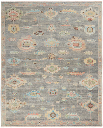 Nourison Home Odessa ODS02 Dark Grey Multicolor Traditional Knotted Rug