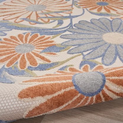 Nourison Home Aloha  Beige Multicolor  Contemporary