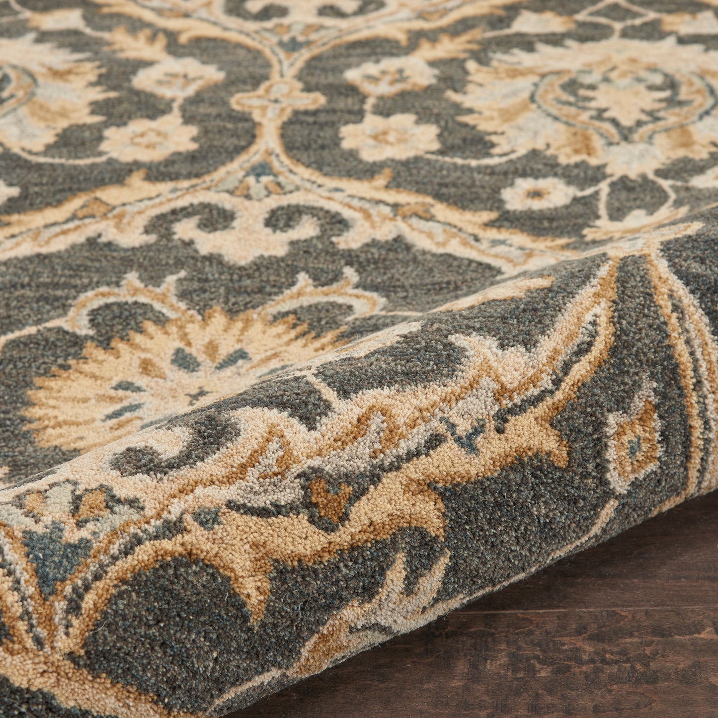 Nourison Home Jazmine  Navy  Traditional