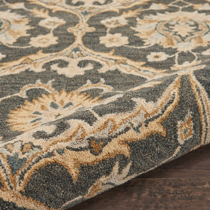 Nourison Home Jazmine  Navy  Traditional