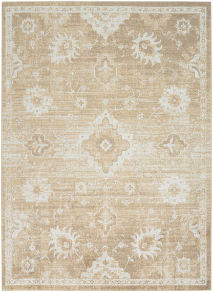 Nourison Home Astra Machine Washable ASW19 Ivory Gold Traditional Power-loomed Rug