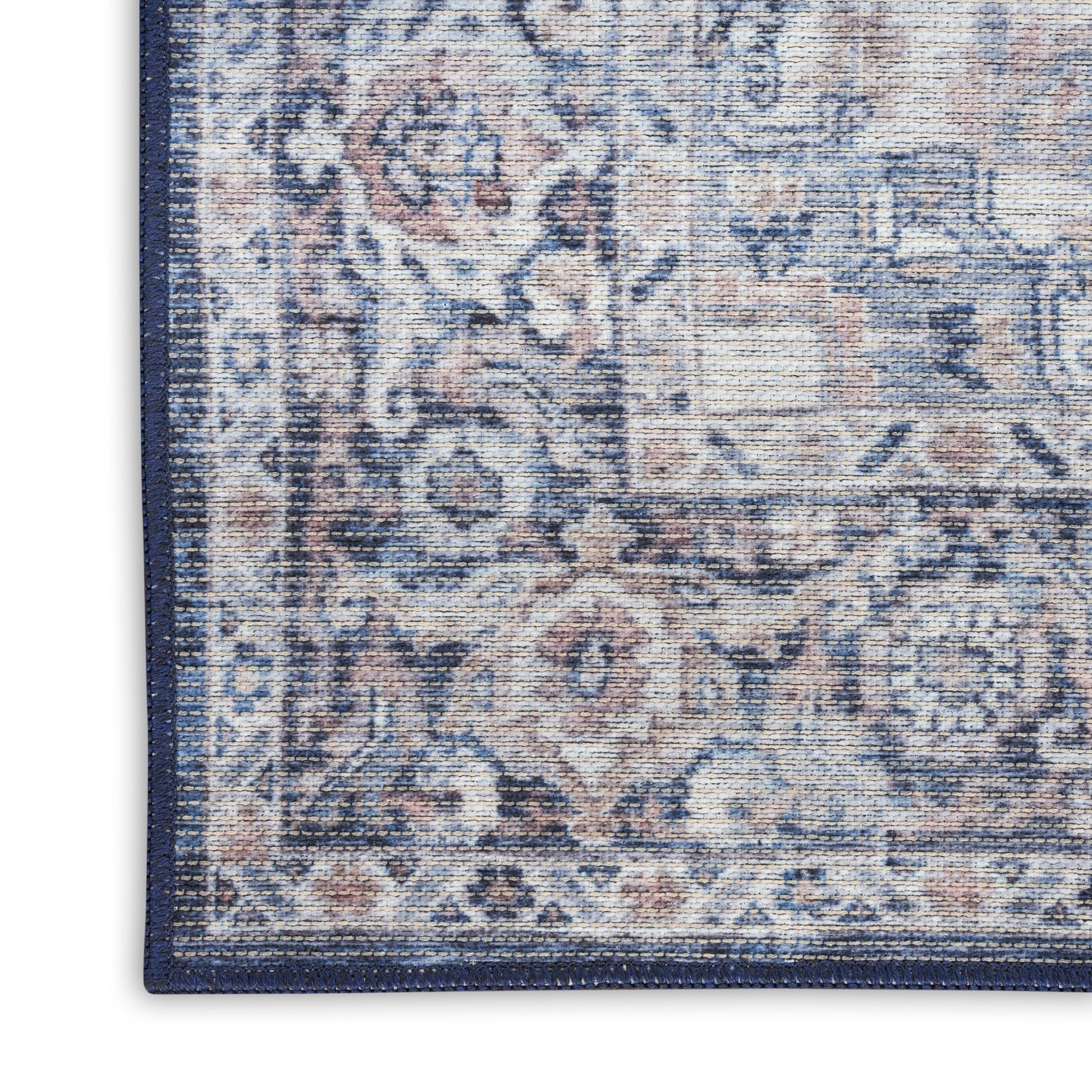 Nourison Home New Concept Washables  Ivory Navy  Traditional