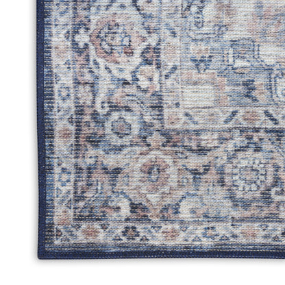 Nourison Home New Concept Washables  Ivory Navy  Traditional