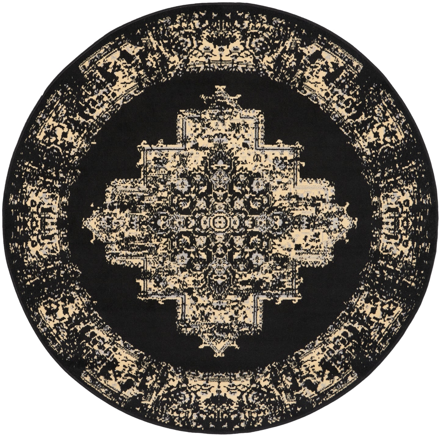 Nourison Home Grafix GRF14 Black Transitional Power-loomed Rug