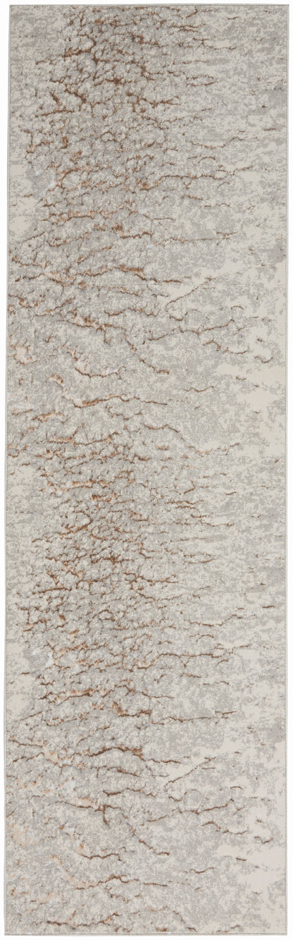 Nourison Home Glow MTL02 Grey Mocha Contemporary Power-loomed Rug