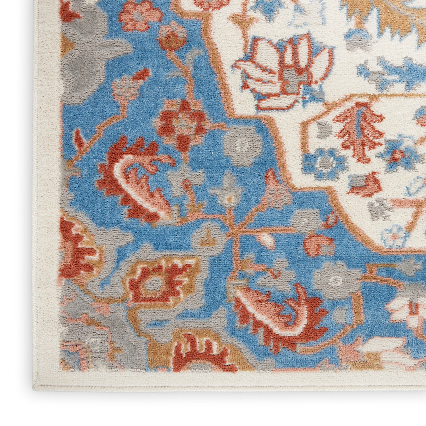 Nourison Home Elation  Ivory Blue  Traditional