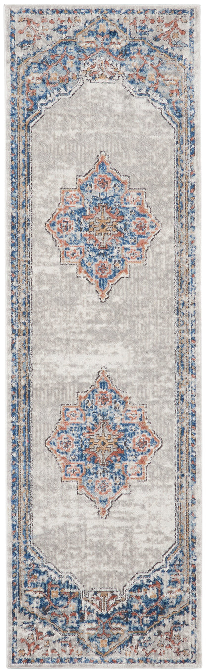 Nourison Home Quarry QUA12 Blue Grey Traditional Power-loomed Rugs