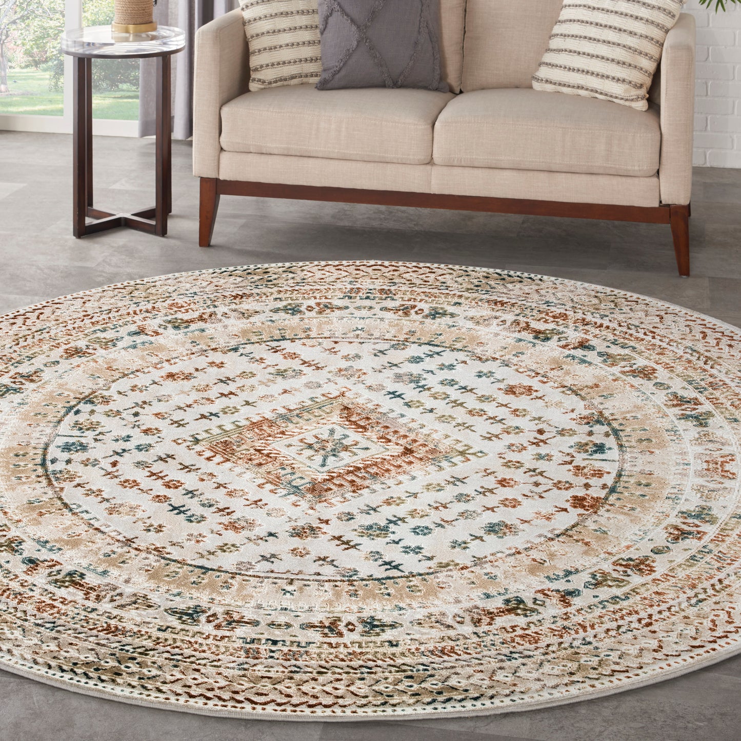 Nourison Home Thalia  Beige Multicolor  Transitional