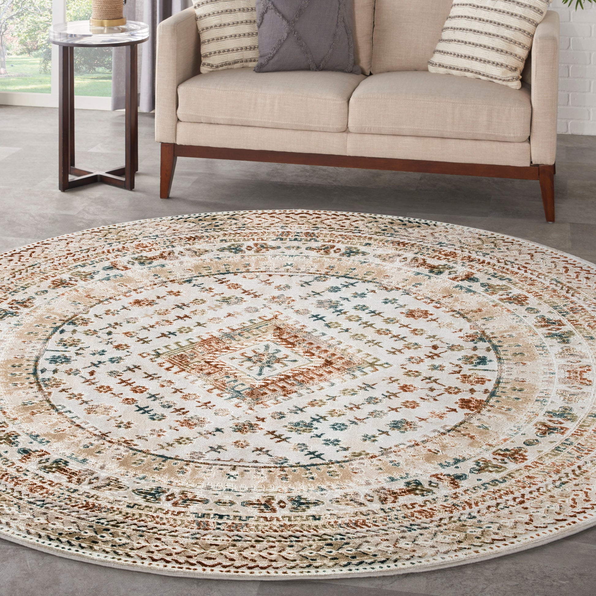 Nourison Home Thalia  Beige Multicolor  Transitional
