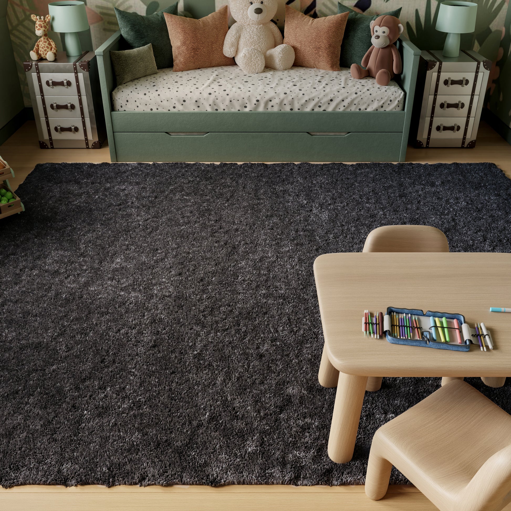 Nourison Home Dreamy Shag  Grey  Contemporary