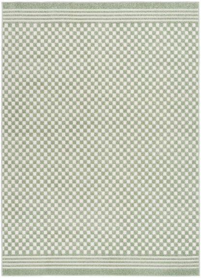 Nourison Home Care Free CAF02 Green Contemporary Loom-woven Rug