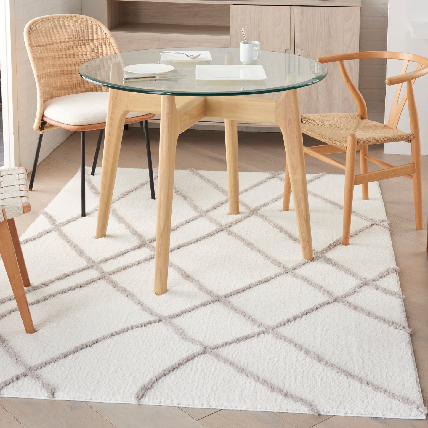 Nourison Home Feather Soft  Ivory Grey  Contemporary