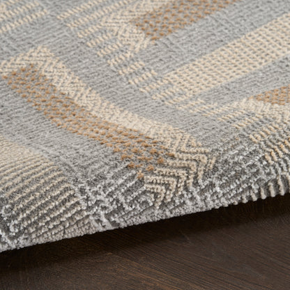 Nourison Home Nordic  Grey Multicolor  Contemporary