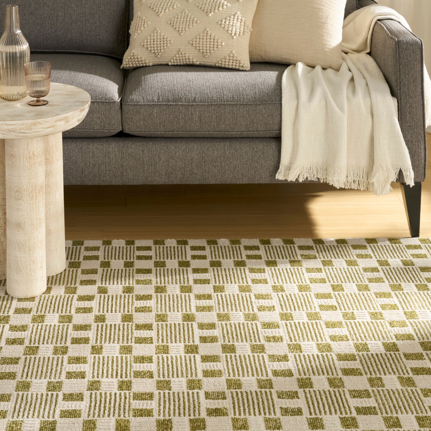 Nourison Home Nordic  Green  Contemporary