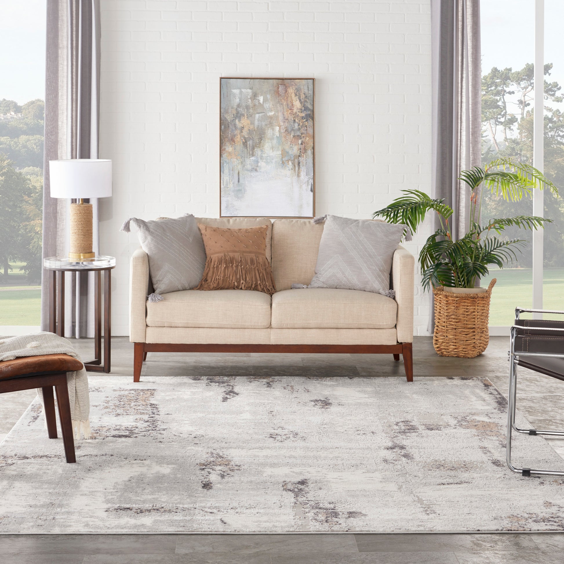 Nourison Home Elation  Grey Ivory  Contemporary