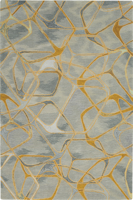 Nourison Home Symmetry  Grey Yellow  Contemporary