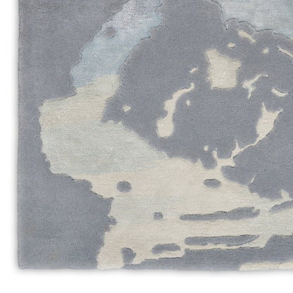 Nourison Home Prismatic  Seafoam Silver  Contemporary