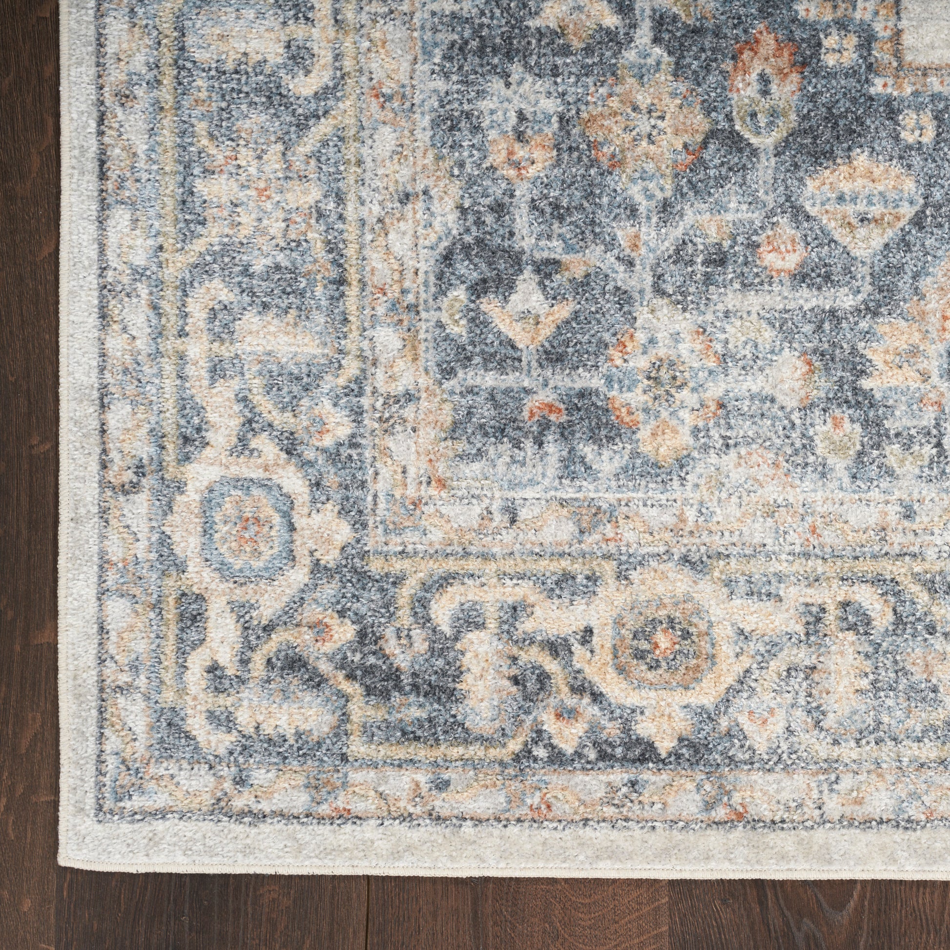 Nourison Home Astra Machine Washable  Grey Gold  Traditional