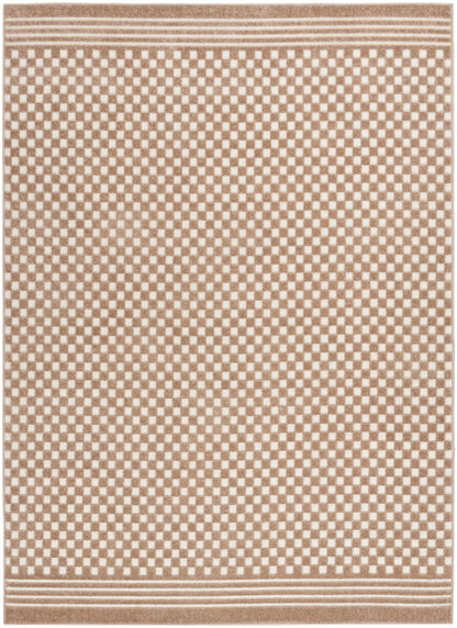 Nourison Home Care Free CAF02 Brown Contemporary Loom-woven Rug