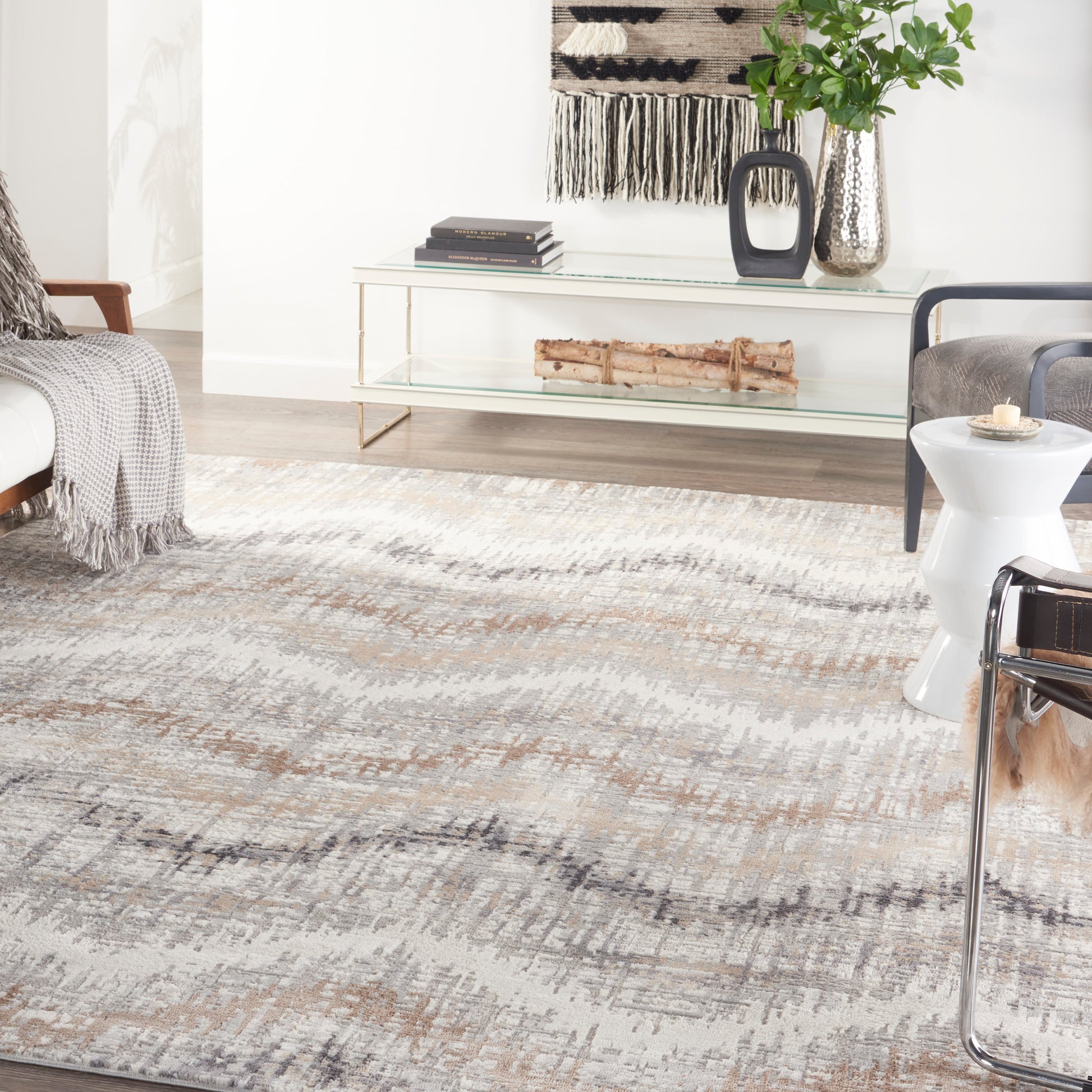 Nourison Home Elation  Grey Ivory  Contemporary