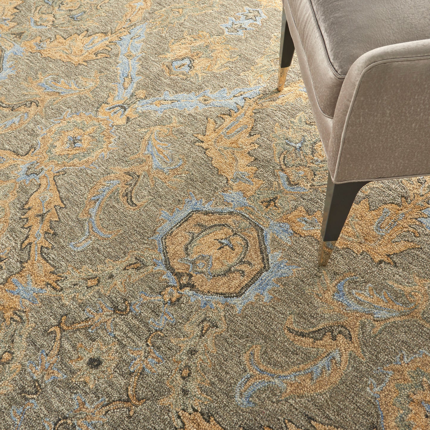 Nourison Home Azura  Taupe Blue  Transitional