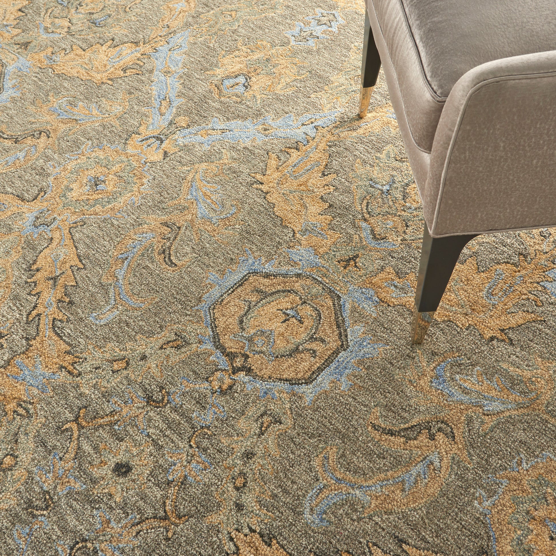 Nourison Home Azura  Taupe Blue  Transitional