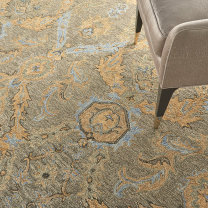 Nourison Home Azura  Taupe Blue  Transitional