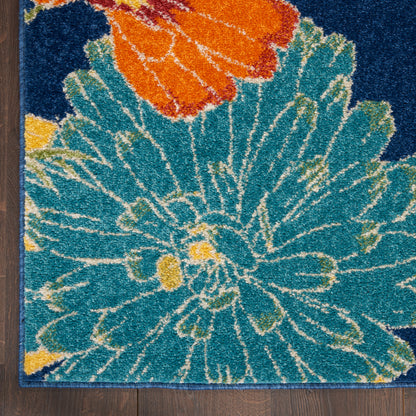 Nourison Home Allur  Navy Multicolor  Contemporary