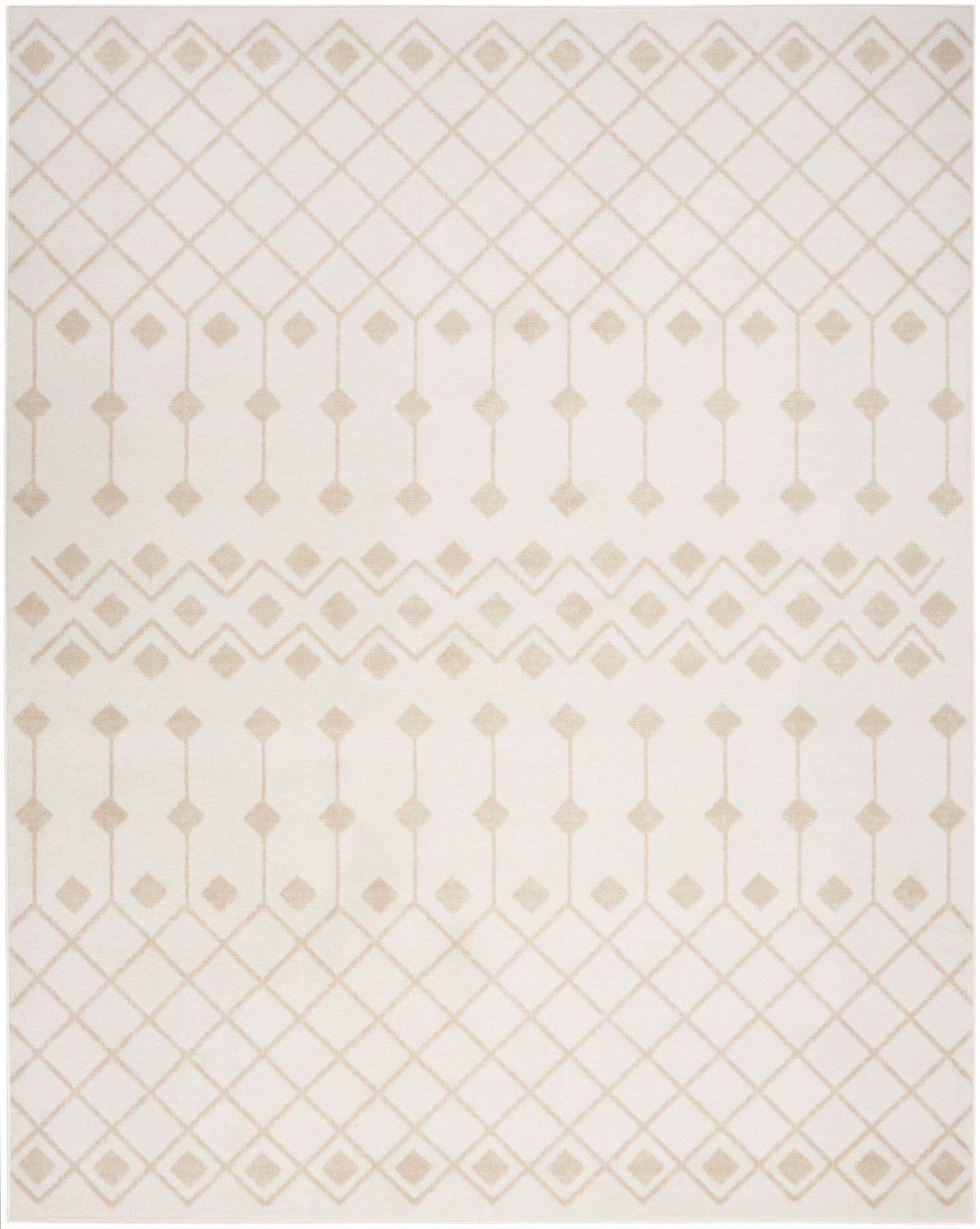 Nourison Home Grafix GRF37 Ivory Beige Transitional Power-loomed Rug