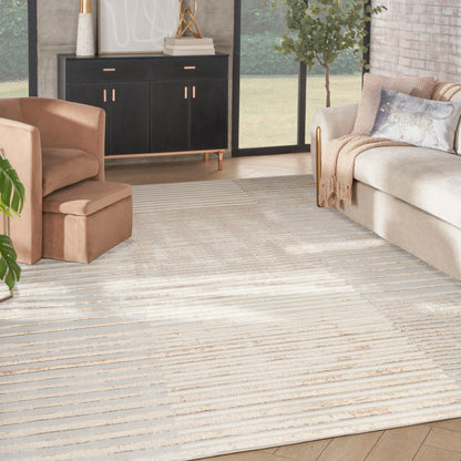 Nourison Home Splash  Beige Silver  Contemporary