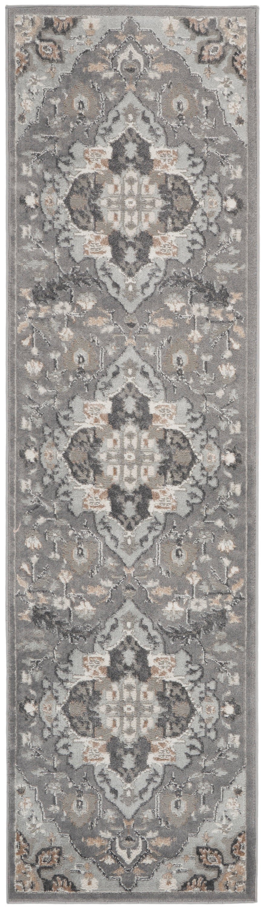 Nourison Home Elation ETN09 Ivory Grey Traditional Power-loomed Rug