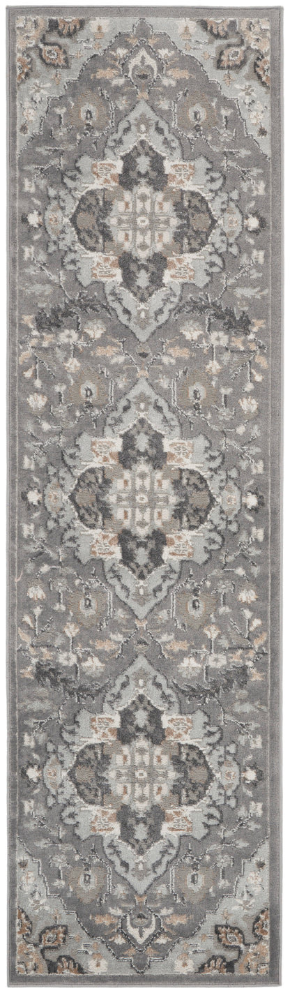 Nourison Home Elation ETN09 Ivory Grey Traditional Power-loomed Rug