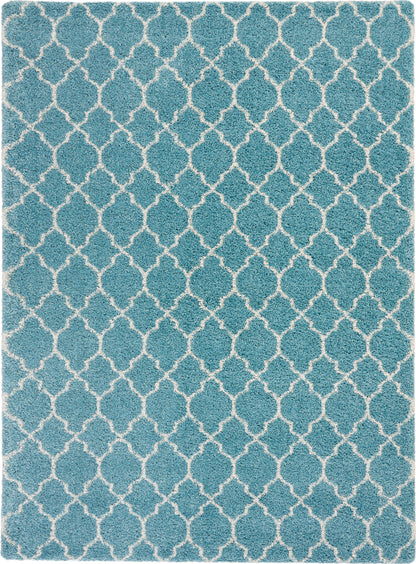 Nourison Home Amore AMOR2 Aqua Contemporary Power-loomed Rug