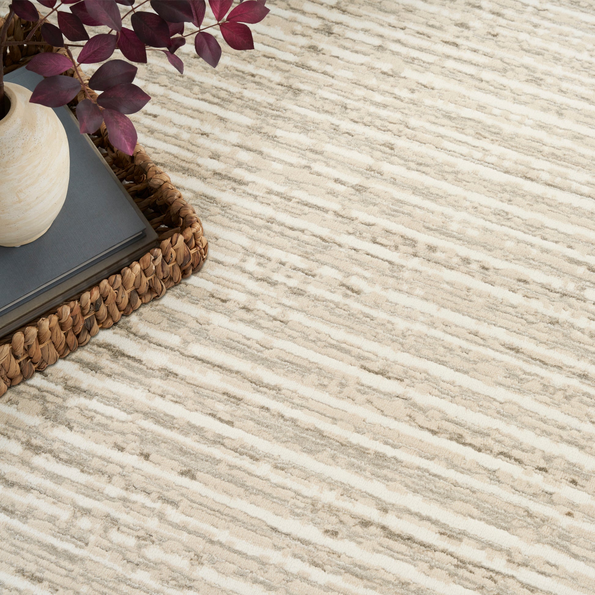 Nourison Home Soft Structure  Beige  Contemporary