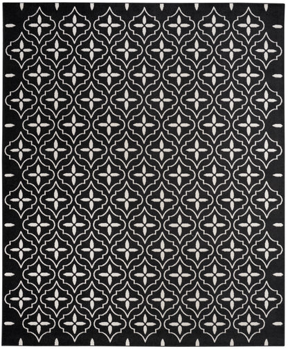 Nourison Home Nourison Essentials NRE04 Black Ivory Contemporary Power-loomed Rug
