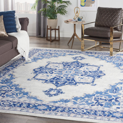 Nourison Home Whimsicle  Ivory Blue  Transitional