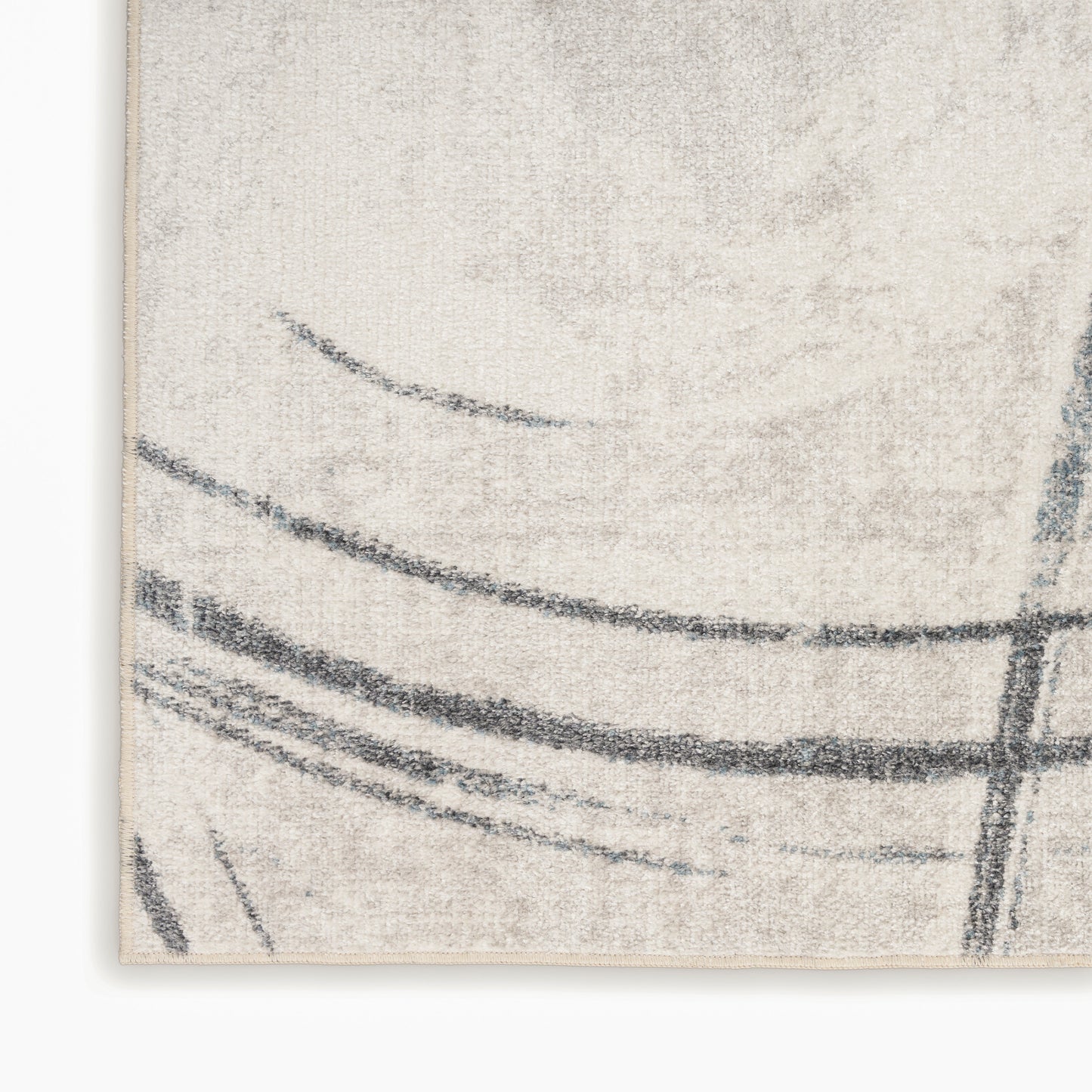 Nourison Home Astra Machine Washable  Silver Blue  Contemporary