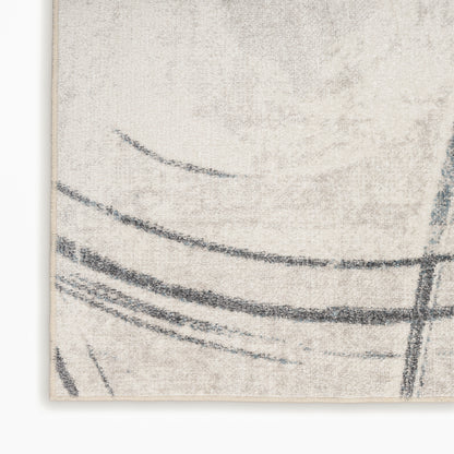 Nourison Home Astra Machine Washable  Silver Blue  Contemporary