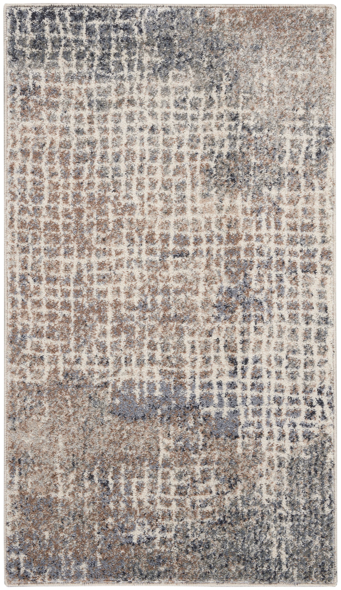 Nourison Home Moroccan Celebration KI383 Ivory Grey Contemporary Power-loomed Rug