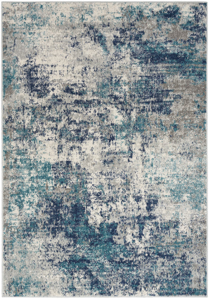 Nourison Home Passion  Ivory Teal  Contemporary