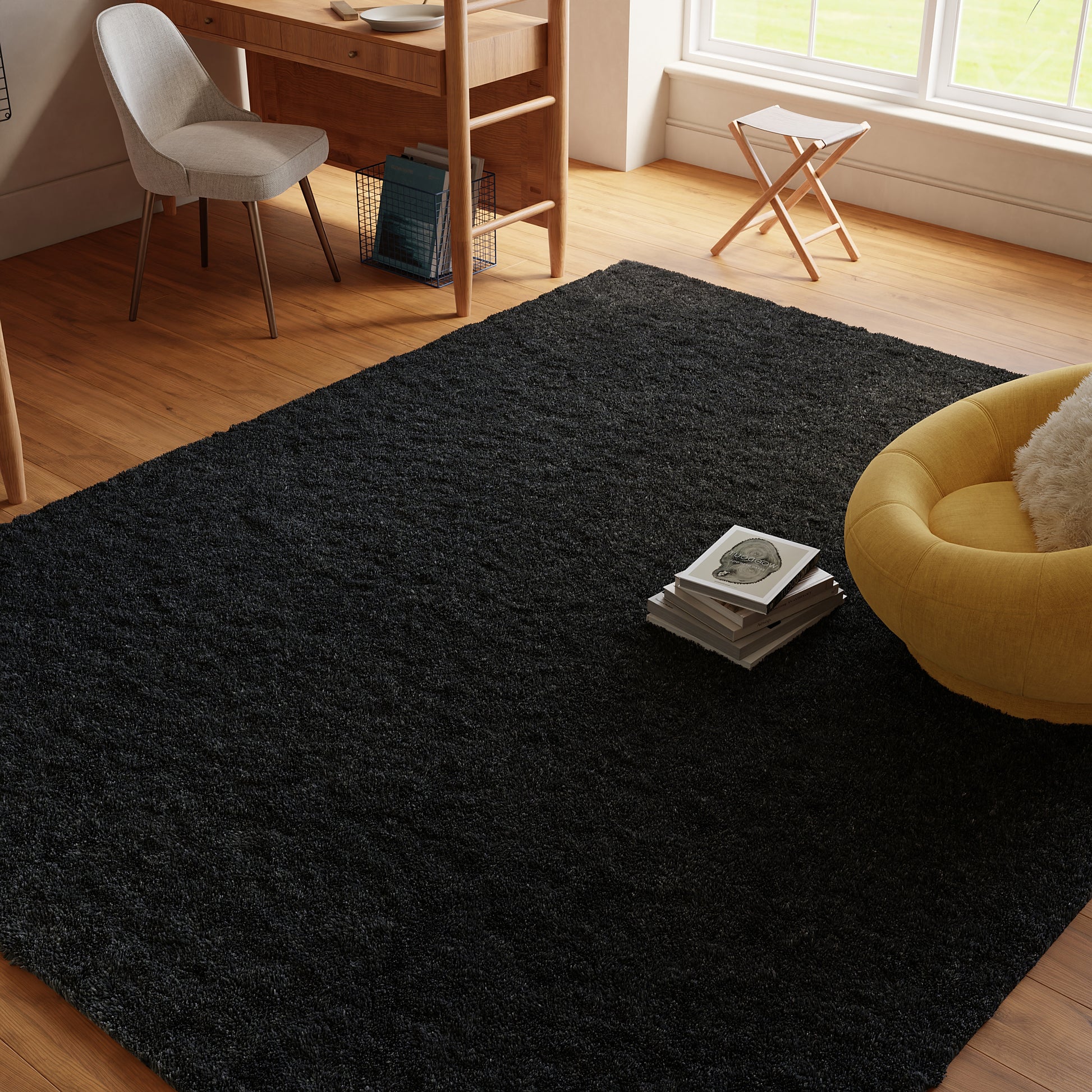 Nourison Home Pacific Shag  Black  Contemporary