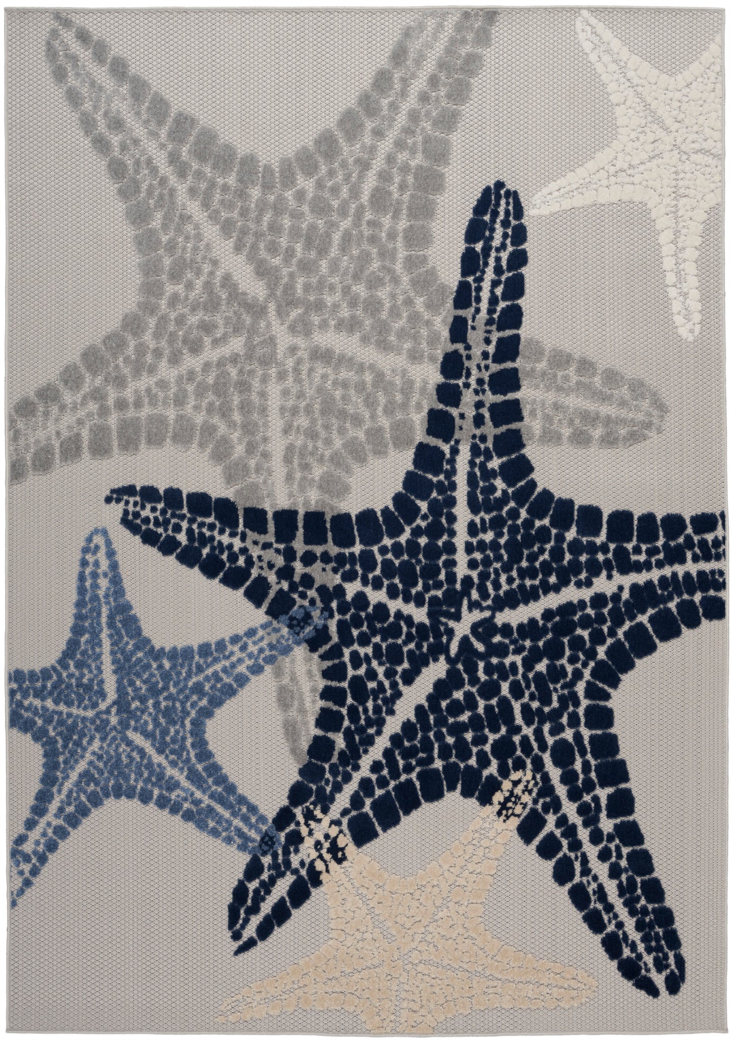 Nourison Home Aloha  Grey Multicolor  Contemporary