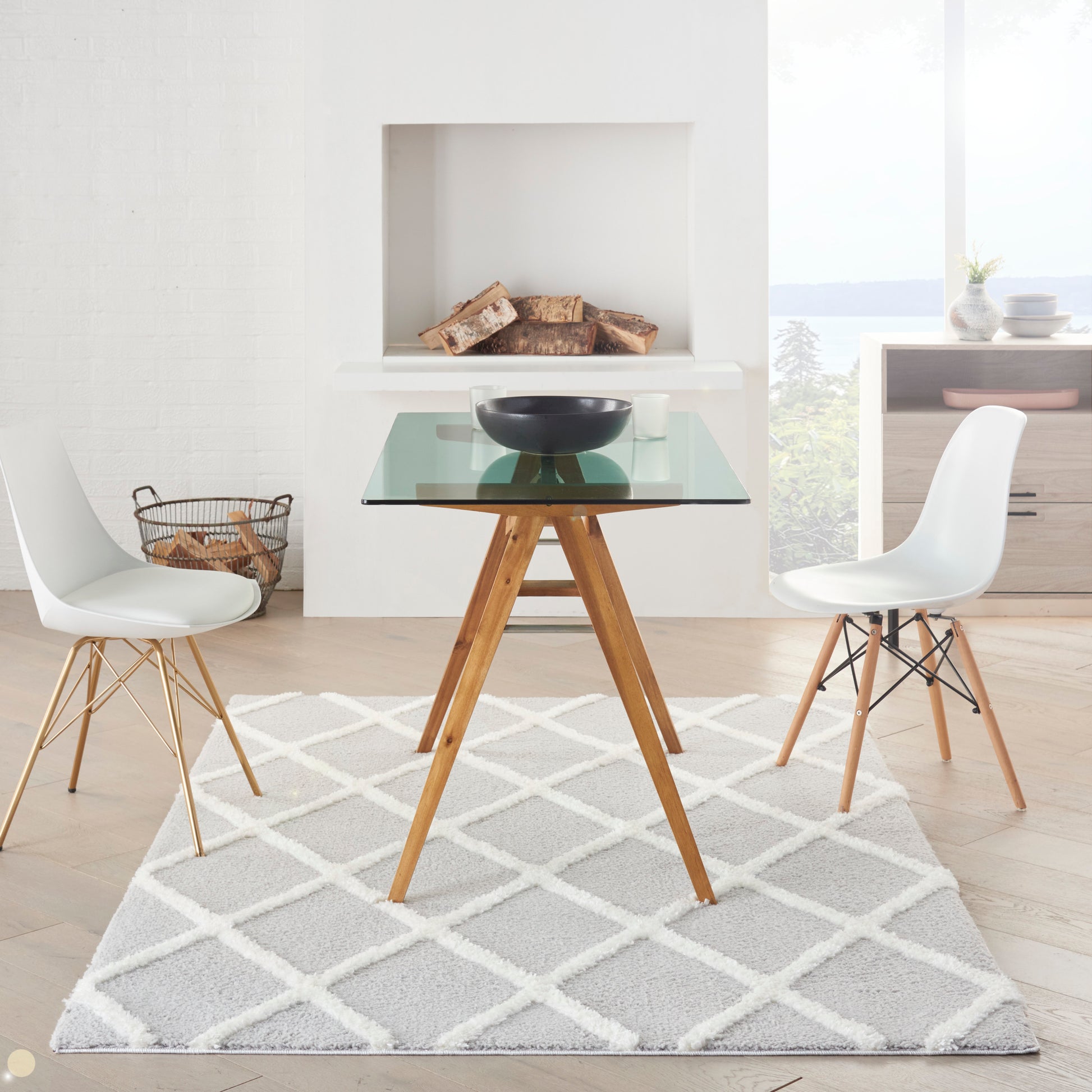 Nourison Home Feather Soft  Grey Ivory  Contemporary