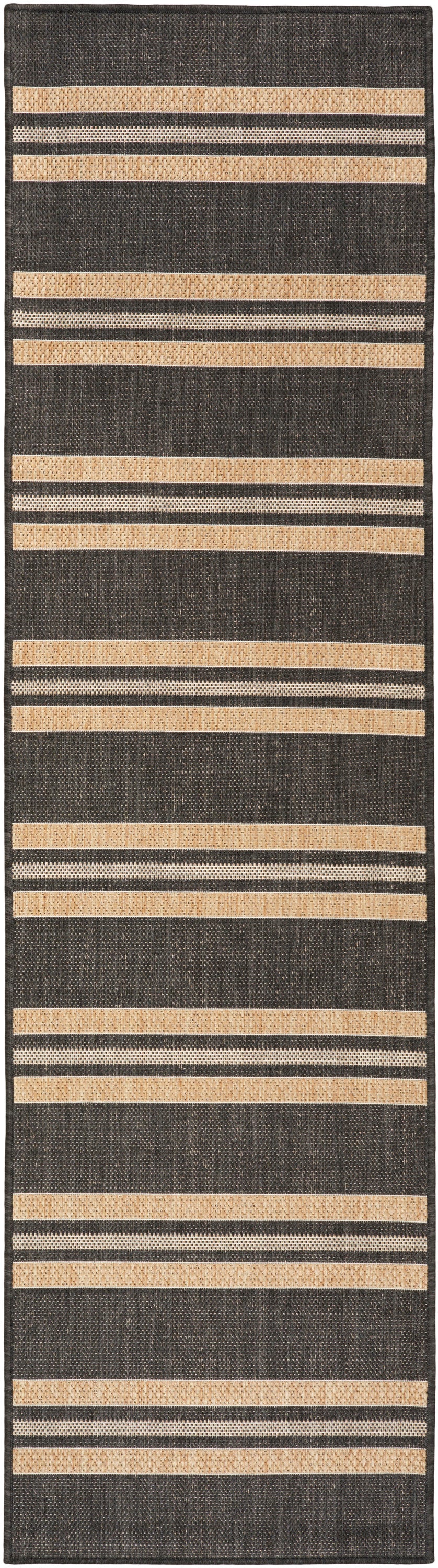 Nourison Home Horizon Indoor/Outdoor HOZ05 Charcoal Contemporary Power-loomed Rug