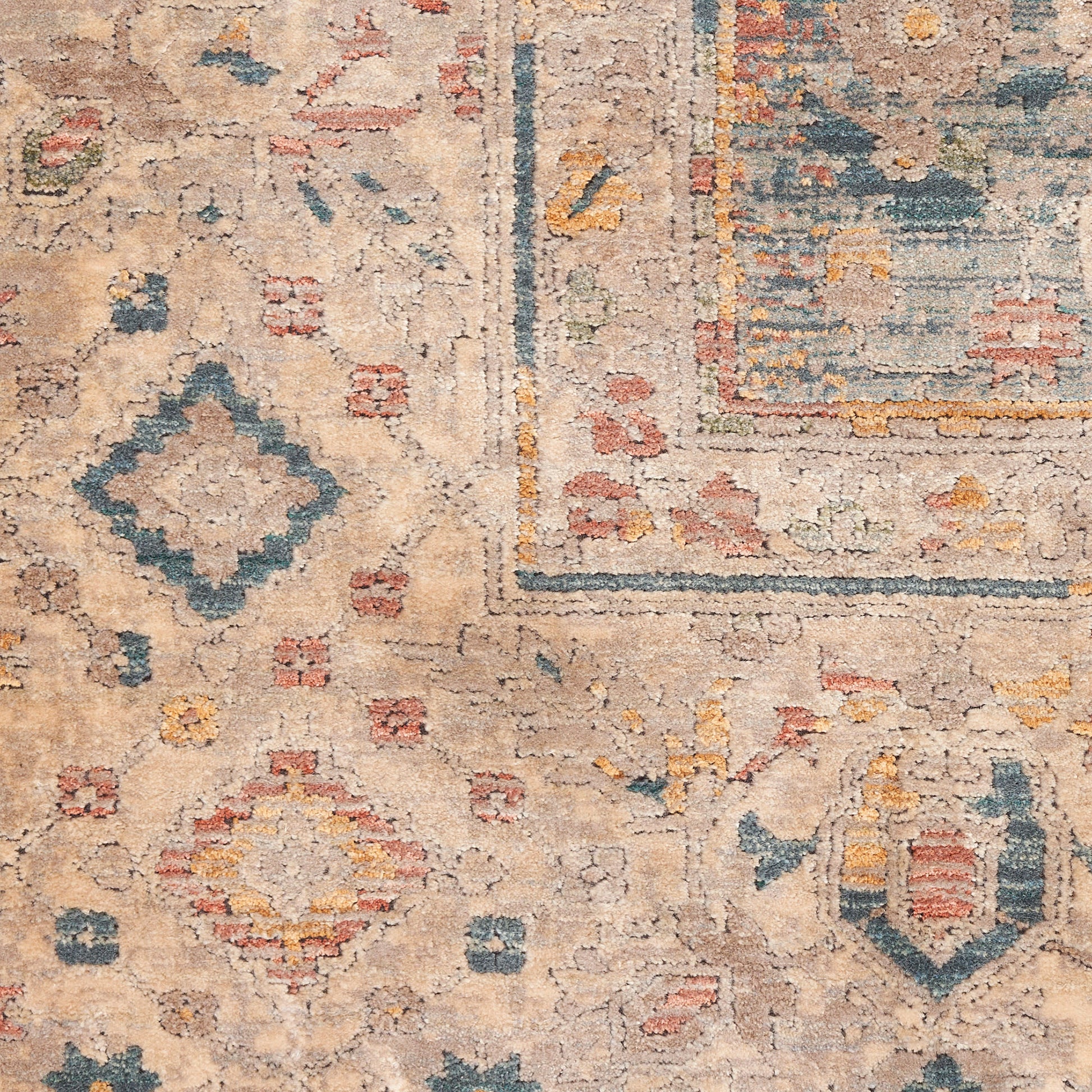 Nourison Home Luxurious  Ivory Blue  Traditional