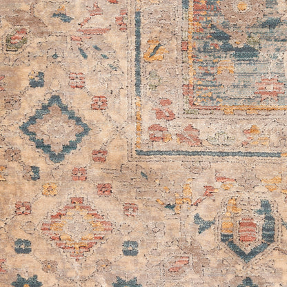 Nourison Home Luxurious  Ivory Blue  Traditional