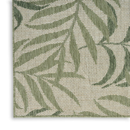 Nourison Home Garden Oasis  Ivory Green  Contemporary