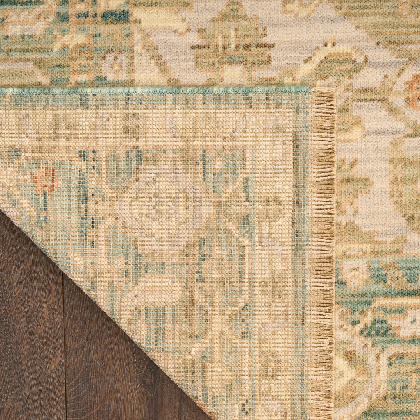 Nourison Home Antique Bloom  Teal  Traditional