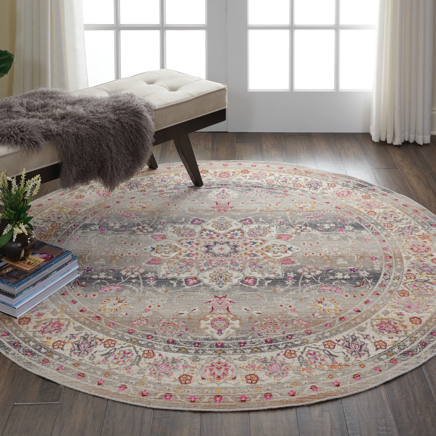 Nourison Home Vintage Kashan  Grey  Traditional