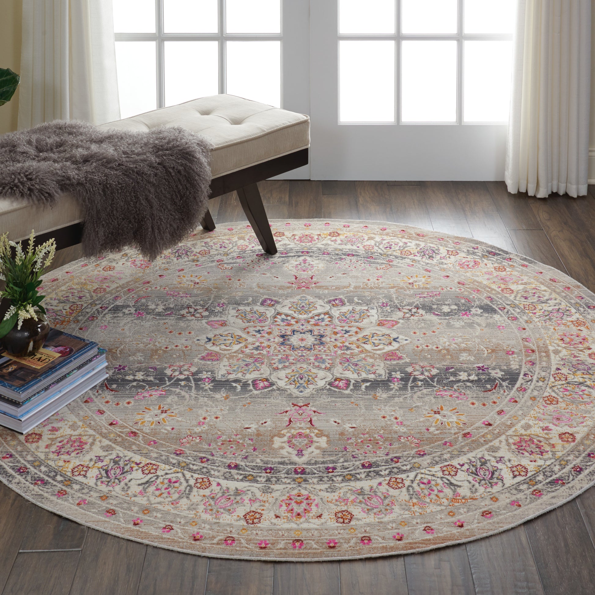 Nourison Home Vintage Kashan  Grey  Traditional